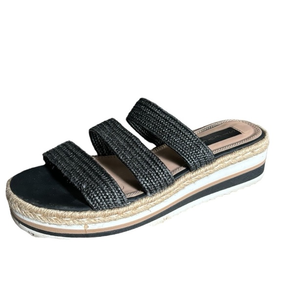 Steven Steve Madden Black Woven Strappy Sandals Size 8 LINZ by Steve Madden - Picture 9 of 12